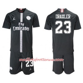 Maillot/Tenue Paris Saint Germain Draxler 23 Jodan Noir Enfant Troisieme 2018/2019